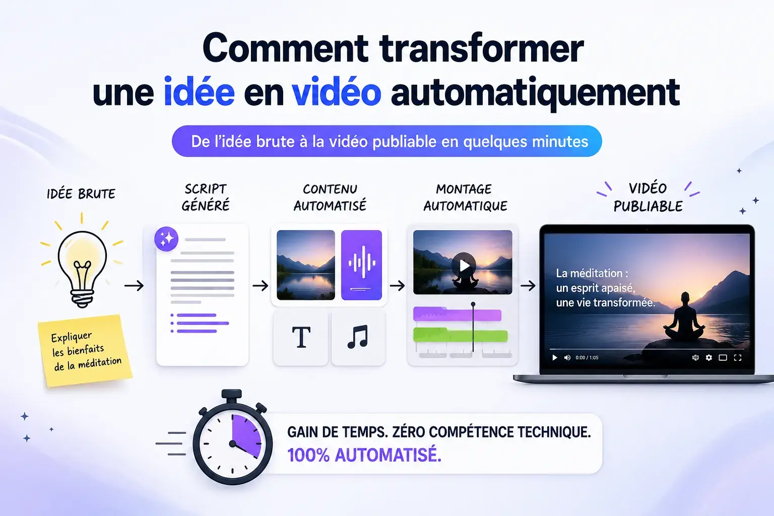 Comment transformer une idée en vidéo automatiquement