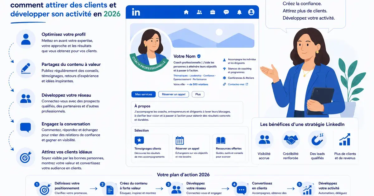 LinkedIn pour les coachs : comment attirer des clients et développer son activité en 2026