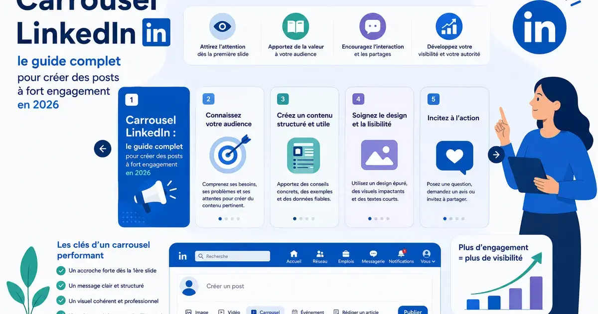Carrousel LinkedIn : le guide complet pour créer des posts à fort engagement en 2026