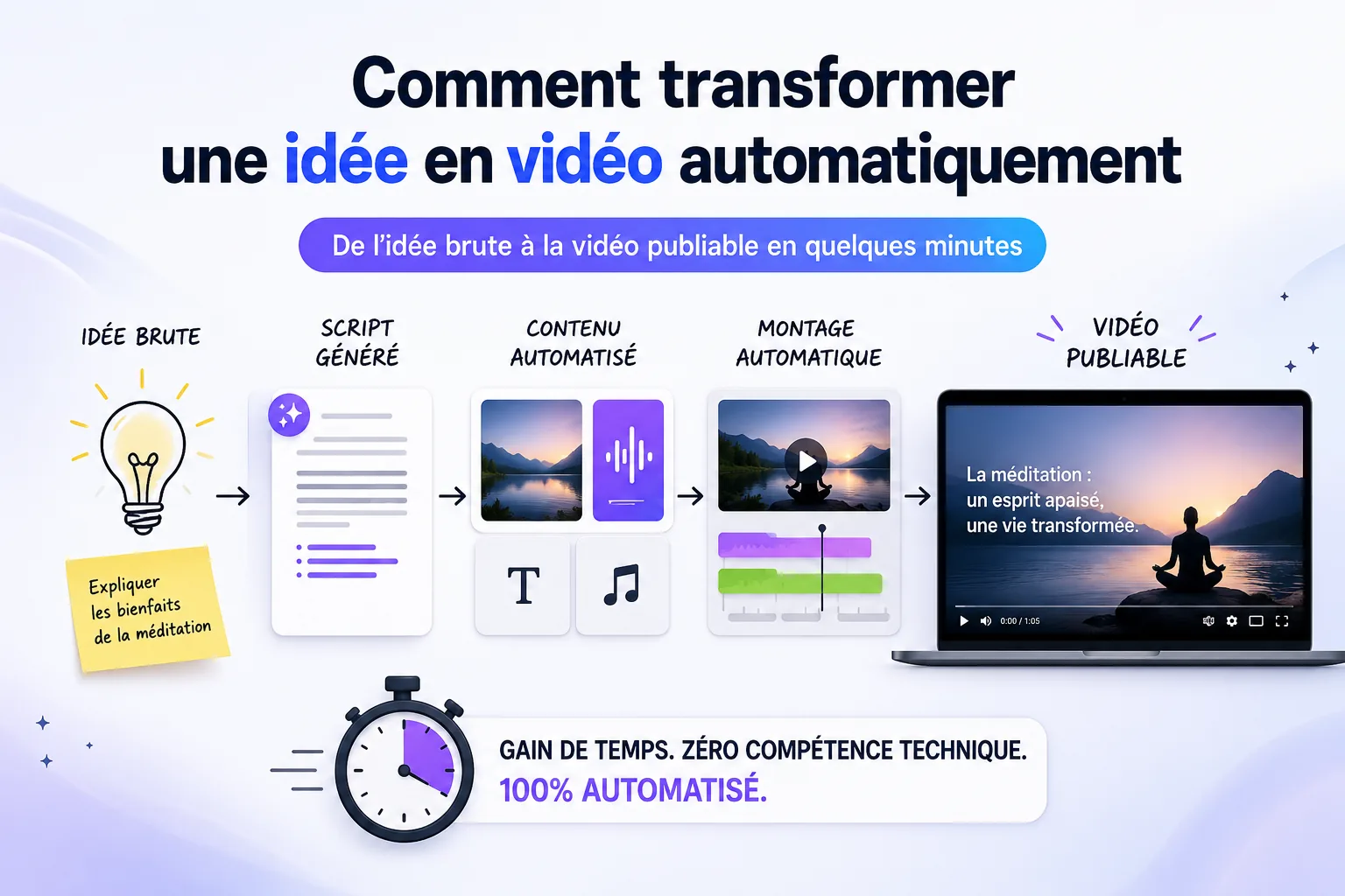 Comment transformer une idée en vidéo automatiquement