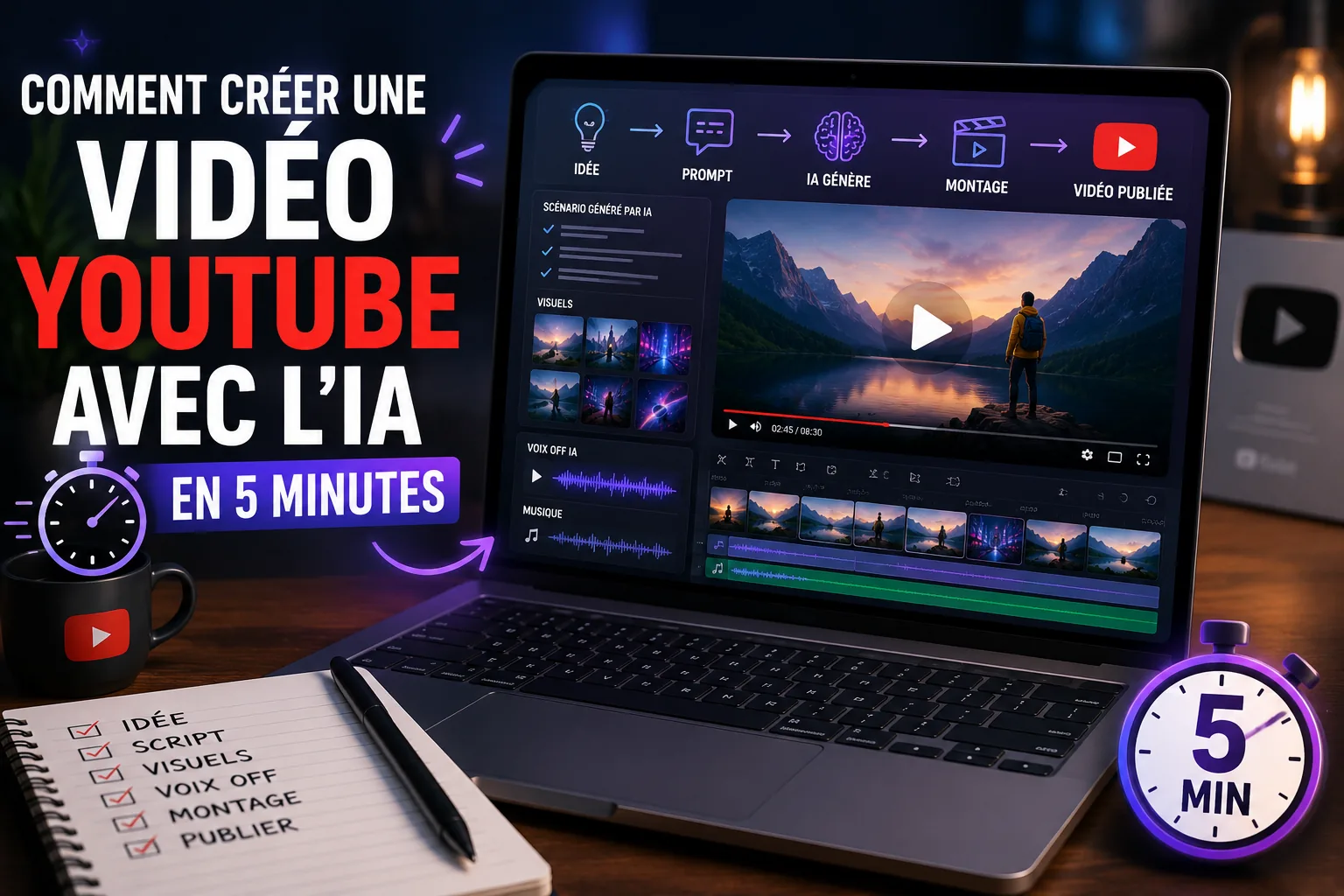 Comment créer une vidéo YouTube avec l'IA en 5 minutes