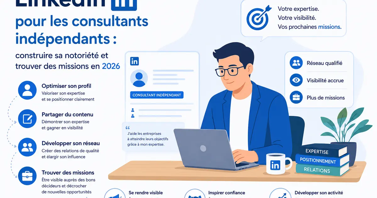 LinkedIn pour les consultants indépendants : construire sa notoriété et trouver des missions en 2026